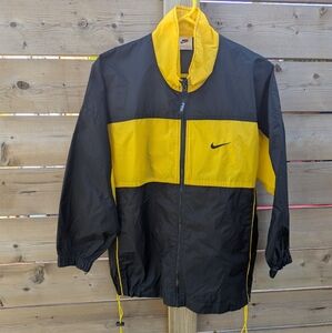Vintage Nike Yellow & Black Color Block Windbreak